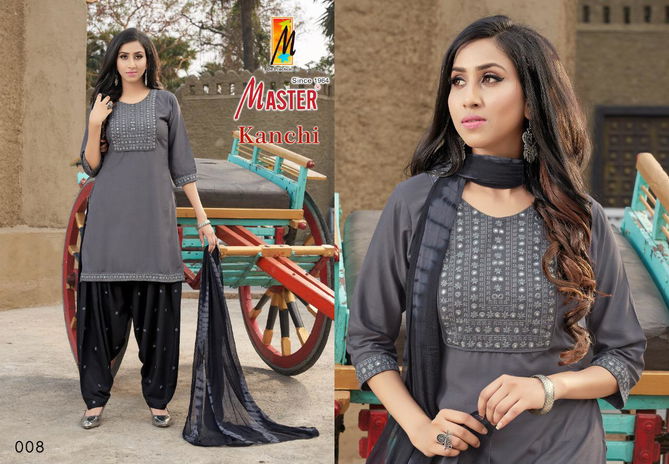 Master Kanchi Rayon Printed Daily Wear Designer Ready Made Salwar Suit Collection